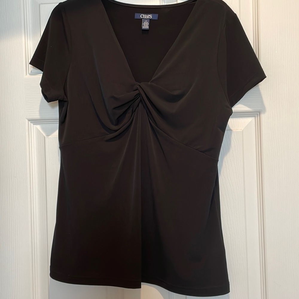 NWOT chaps large shirt sleeves blouse. New never worn.
